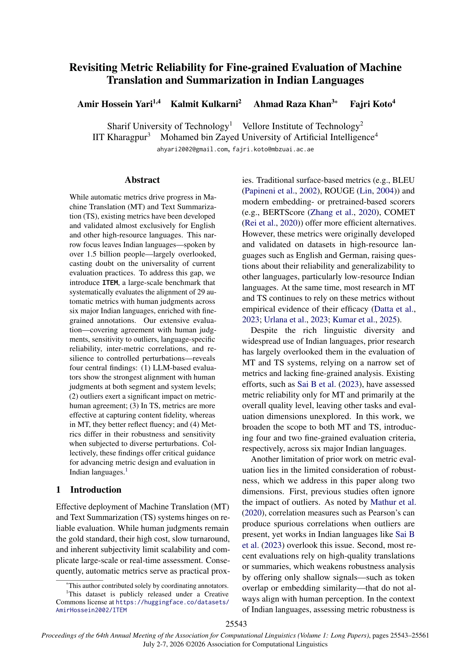 First page of the published ACL paper